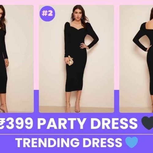 Stylish Black Party Wear Dress Under ₹399 Meesho Trending Outfit